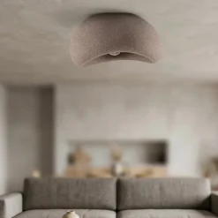 Plafoniere Moderne-Selezionato da Mazzolaluce Plafoniera 40cm da soffitto design wabi sabi marrone japandi