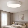 Plafoniere Moderne-Selezionato da Mazzolaluce Plafoniera 45 cm di tessuto bianco cilindro per camera da letto