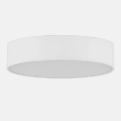 Plafoniere Moderne-Selezionato da Mazzolaluce Plafoniera 45 cm di tessuto bianco cilindro per camera da letto