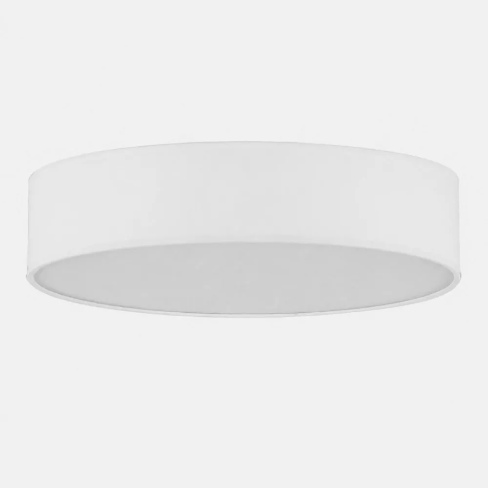 Plafoniere Moderne-Selezionato da Mazzolaluce Plafoniera 45 cm di tessuto bianco cilindro per camera da letto