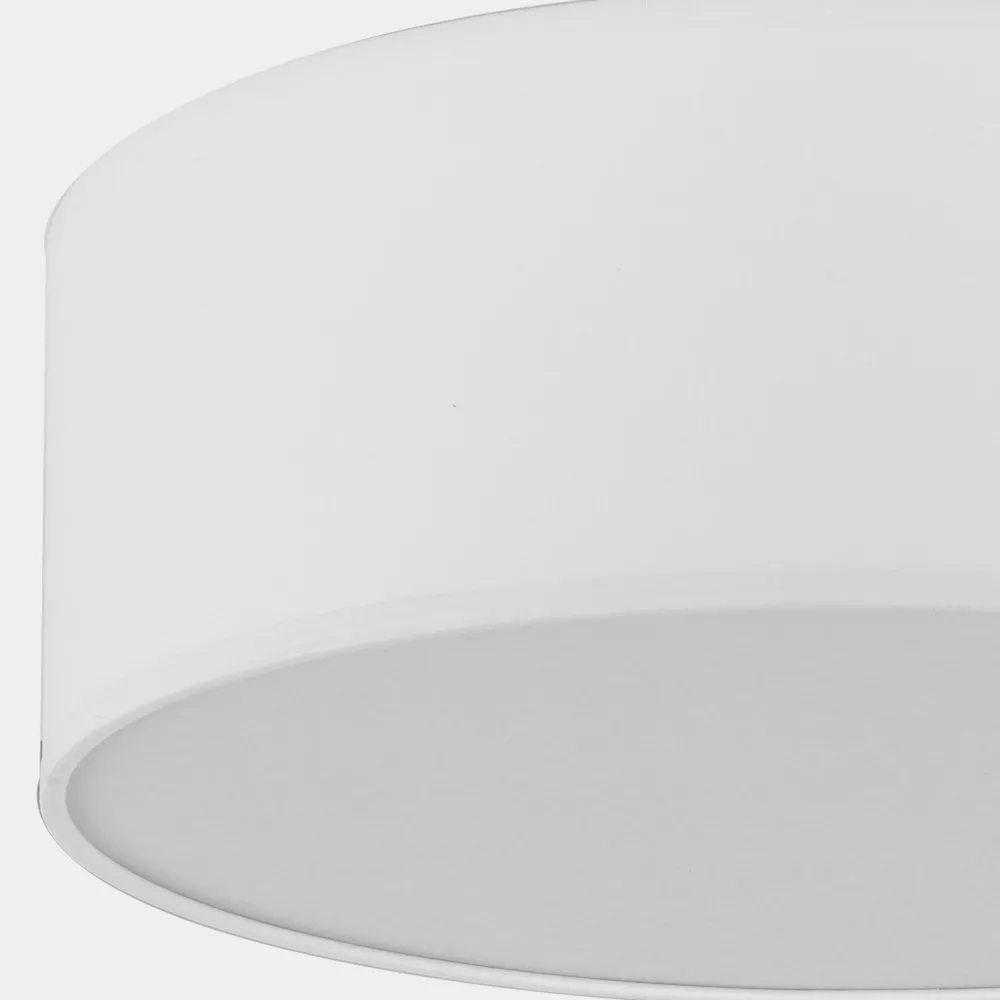 Plafoniere Moderne-Selezionato da Mazzolaluce Plafoniera 45 cm di tessuto bianco cilindro per camera da letto