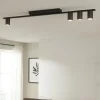 Plafoniere Moderne-Selezionato da Mazzolaluce Plafoniera 100cm nera per cucina moderna