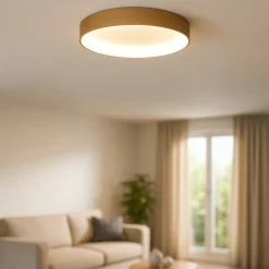 Plafoniere Moderne-Selezionato da Mazzolaluce Plafoniera 38cm oro anello led 30w 2700k-5000k con telecomando app