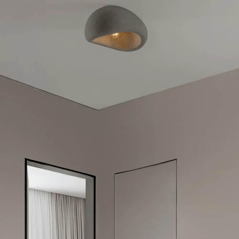 Plafoniere Moderne-Selezionato da Mazzolaluce Plafoniera 40cm per ingresso wabi sabi japandi antracite design