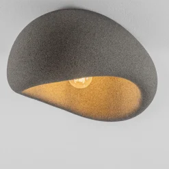 Plafoniere Moderne-Selezionato da Mazzolaluce Plafoniera 40cm per ingresso wabi sabi japandi antracite design