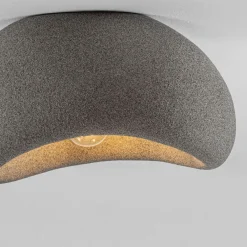 Plafoniere Moderne-Selezionato da Mazzolaluce Plafoniera 40cm per ingresso wabi sabi japandi antracite design