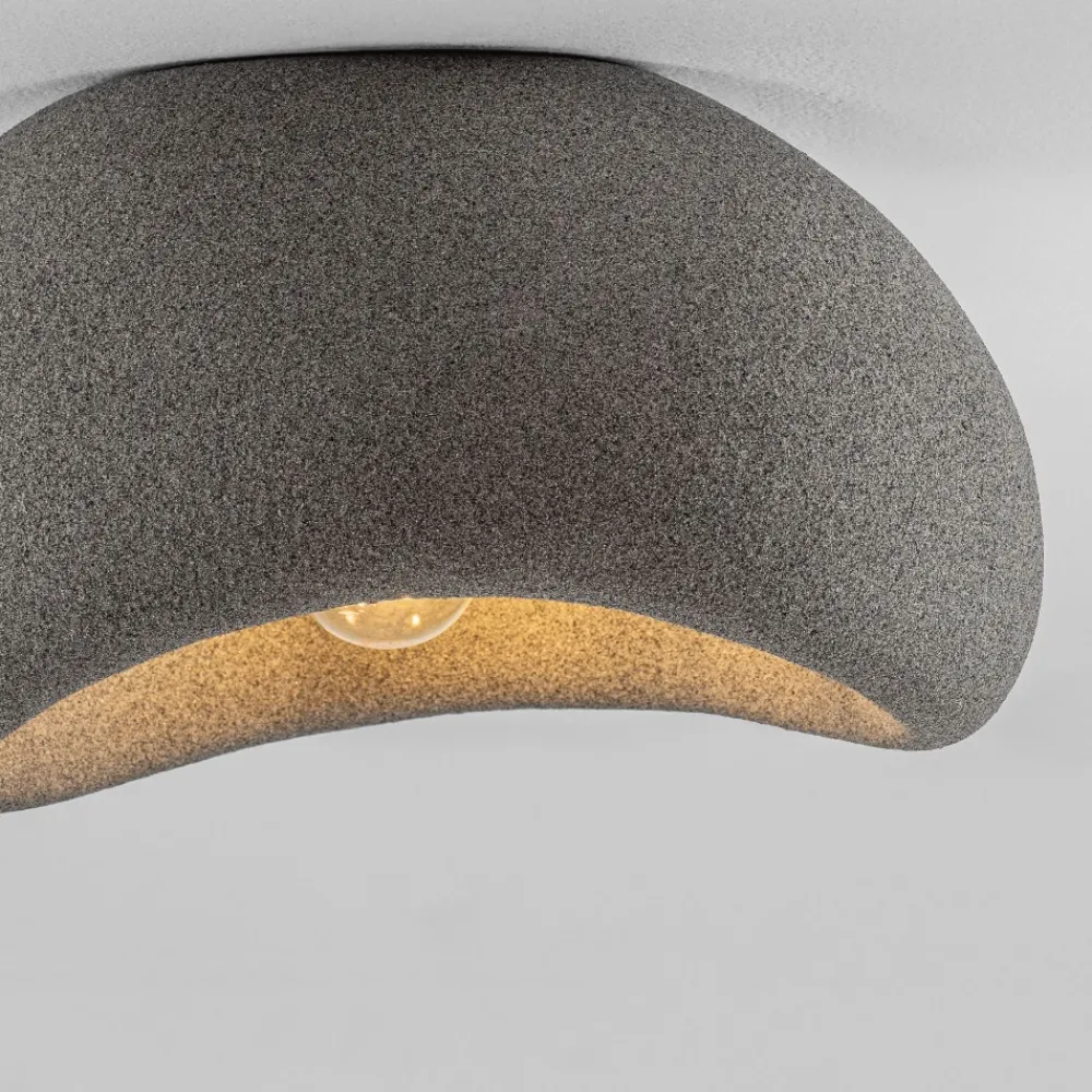 Plafoniere Moderne-Selezionato da Mazzolaluce Plafoniera 40cm per ingresso wabi sabi japandi antracite design