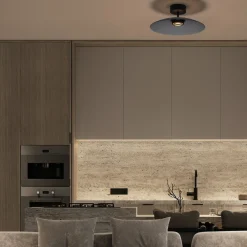 Plafoniere Moderne-Selezionato da Mazzolaluce Plafoniera 40cm piatto vetro fume led 3000k per cucina