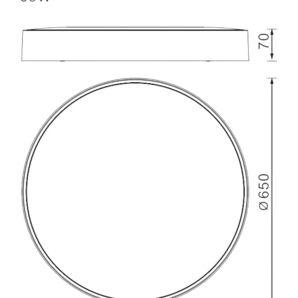 Plafoniere Moderne-Selezionato da Mazzolaluce Plafoniera 65cm rotonda bianca led 2700k 3300k 4000k dimmerabile