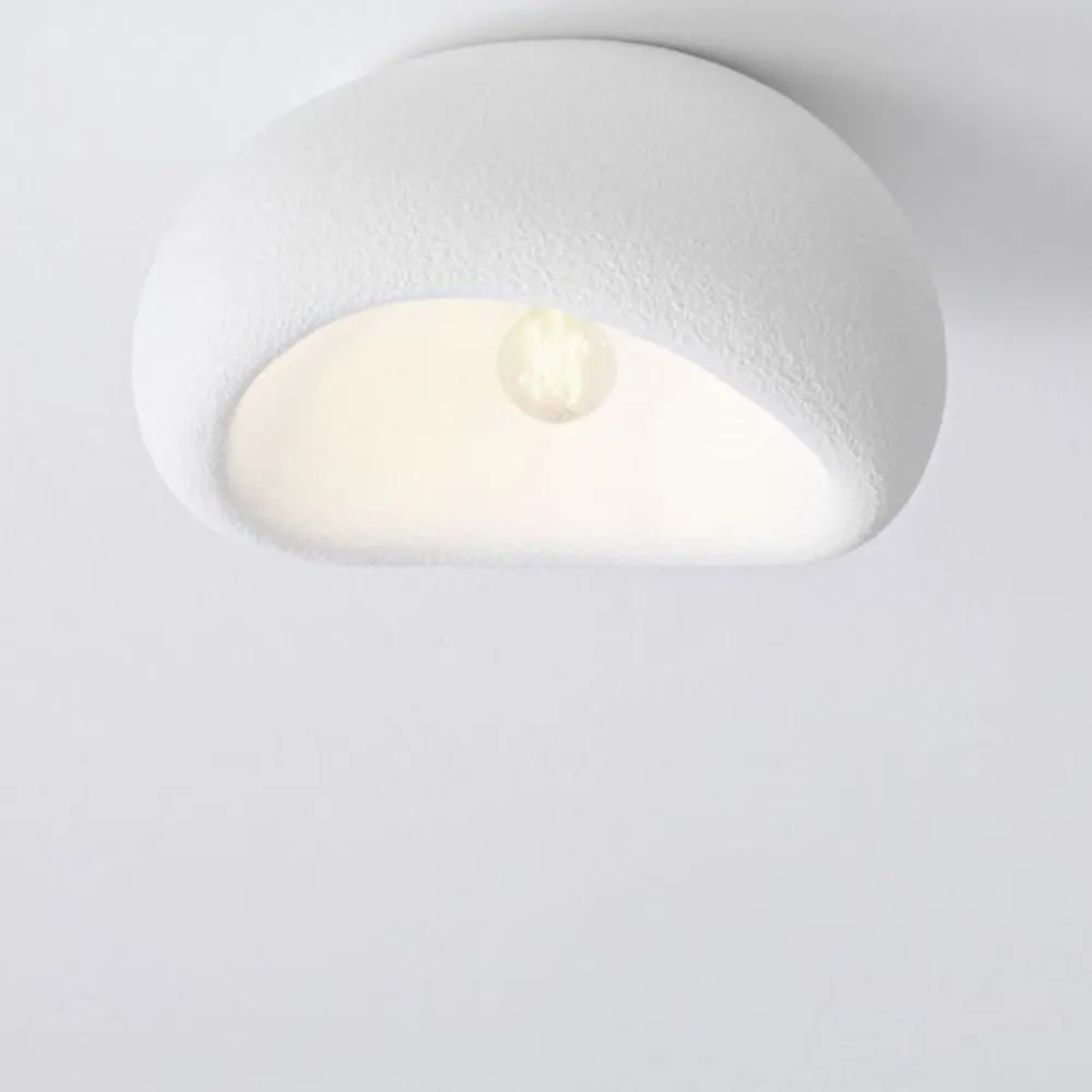 Plafoniere Moderne-Selezionato da Mazzolaluce Plafoniera 50cm stile wabi sabi design japandi bianca