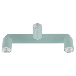 Plafoniere Moderne-Selezionato da Mazzolaluce Plafoniera colore verde menta con 3 faretti orientabili