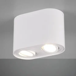 Plafoniere Moderne-Selezionato da Mazzolaluce Plafoniera con due faretti orientabili bianca per soggiorno