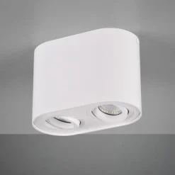 Plafoniere Moderne-Selezionato da Mazzolaluce Plafoniera con due faretti orientabili bianca per soggiorno