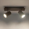 Plafoniere Moderne-Selezionato da Mazzolaluce Plafoniera con 2 faretti orientabili marrone corten