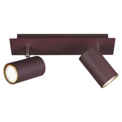 Plafoniere Moderne-Selezionato da Mazzolaluce Plafoniera con 2 faretti orientabili marrone corten