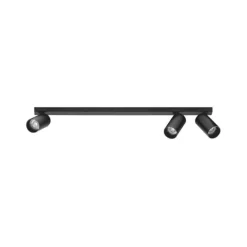 Plafoniere Moderne-Selezionato da Mazzolaluce Plafoniera con faretti orientabili nera 3 luci