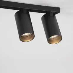 Plafoniere Moderne-Selezionato da Mazzolaluce Plafoniera con faretti orientabili nera 3 luci