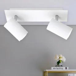 Plafoniere Moderne-Selezionato da Mazzolaluce Plafoniera con 2 faretti per salotto moderno