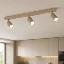Plafoniere Moderne-Selezionato da Mazzolaluce Plafoniera con 3 faretti sabbia orientabili da parete soffitto