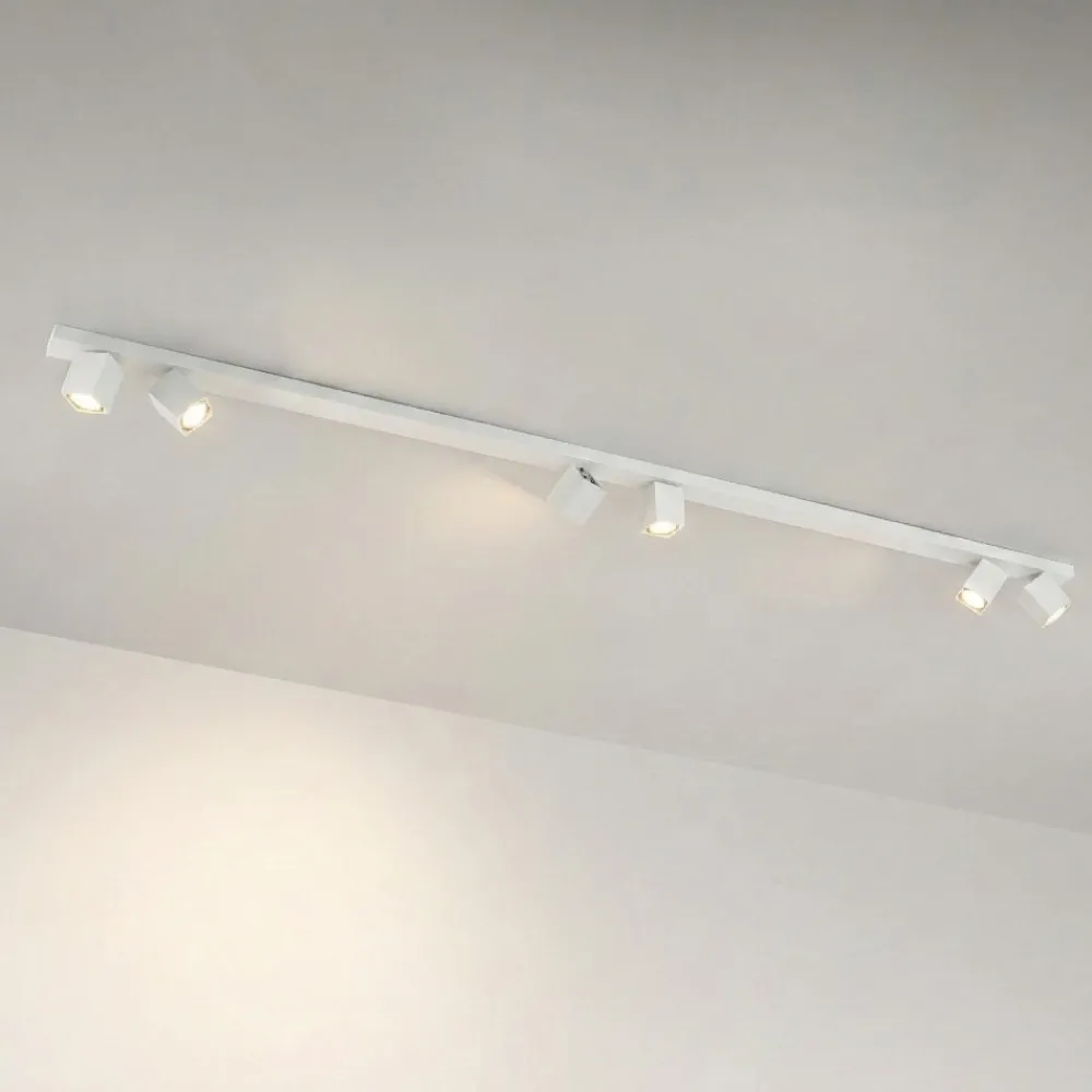Plafoniere Moderne-Perenz Illuminazione Plafoniera con lampade orientabili bianca 200cm oddy perenz