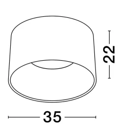 Plafoniere Moderne-Selezionato da Mazzolaluce Plafoniera cono bianco nero per cucina moderna led 24w 3000k