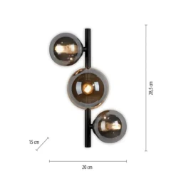 Plafoniere Moderne-Selezionato da Mazzolaluce Plafoniera con sfere di vetro fume ambra per cucina moderna