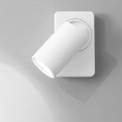 Plafoniere Moderne-Perenz Illuminazione Plafoniera con spot orientabile cilindro bianco soffitto parete