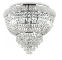 Plafoniere Moderne-Ideal Lux Plafoniera contemporanea dubai pl6 cromo cristalli