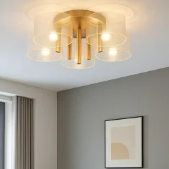 Plafoniere Moderne-Selezionato da Mazzolaluce Plafoniera contemporanea 5 luci led 3000k dimmerabile