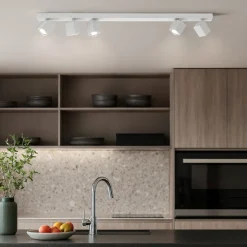 Plafoniere Moderne-Perenz Illuminazione Plafoniera con tre lampade spot bianca orientabili moderna oddy perenz