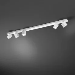 Plafoniere Moderne-Perenz Illuminazione Plafoniera con tre lampade spot bianca orientabili moderna oddy perenz