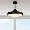 Ventilatori Da Soffitto-Selezionato da Mazzolaluce Plafoniera con ventilatore ambienti fino a 20mq nero led cct telecomando e app