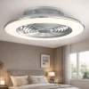 Ventilatori Da Soffitto-Selezionato da Mazzolaluce Plafoniera con ventilatore argento led con telecomando app