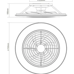 Ventilatori Da Soffitto-Selezionato da Mazzolaluce Plafoniera con ventilatore argento led con telecomando app