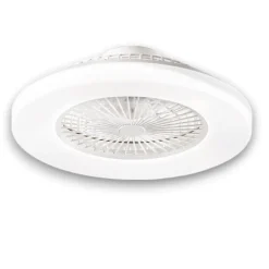 Ventilatori Da Soffitto-Selezionato da Mazzolaluce Plafoniera con ventilatore bianco silenzioso 13mq con telecomando