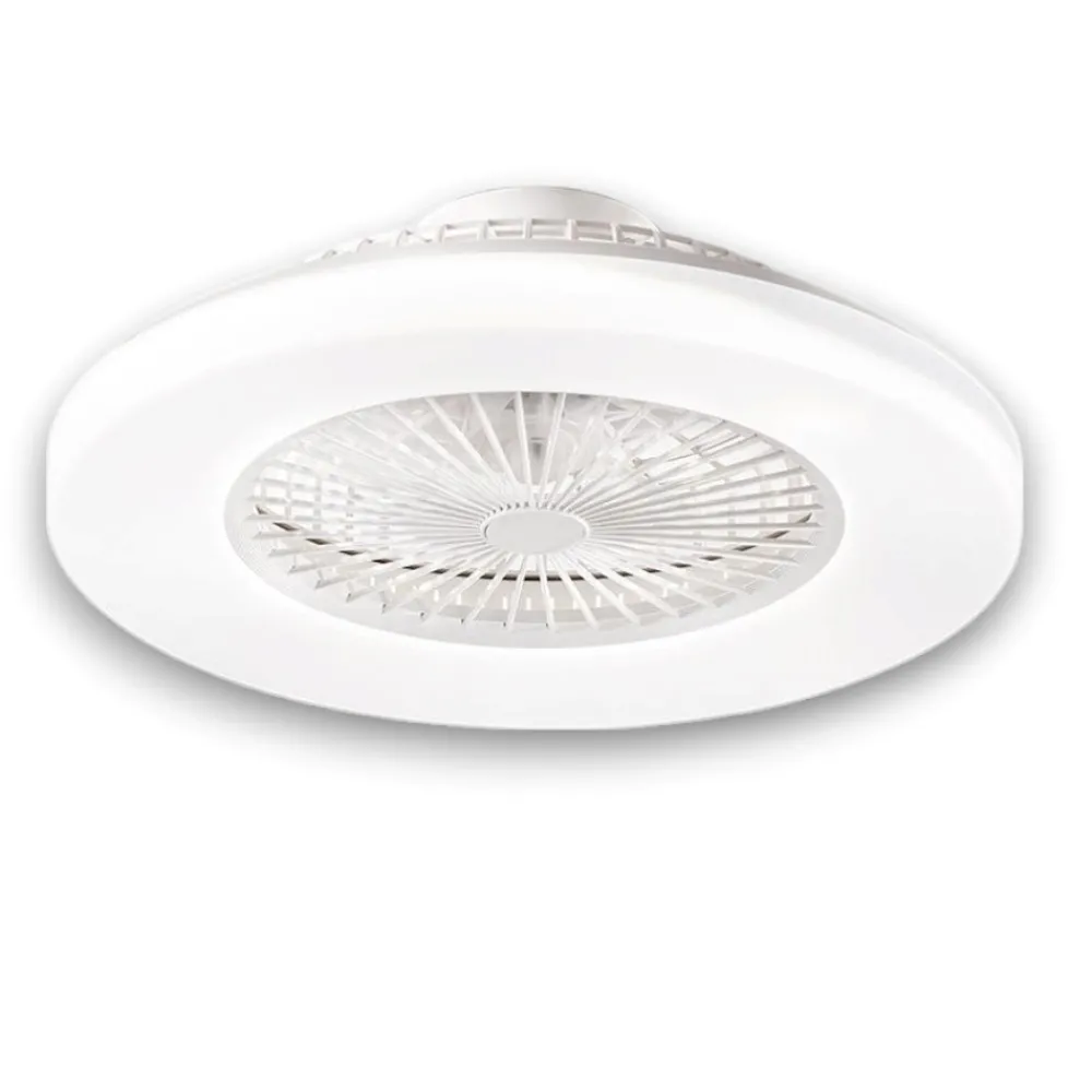 Ventilatori Da Soffitto-Selezionato da Mazzolaluce Plafoniera con ventilatore bianco silenzioso 13mq con telecomando