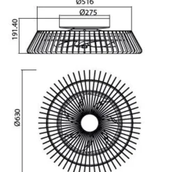 Ventilatori Da Soffitto-Selezionato da Mazzolaluce Plafoniera con ventilatore bianco da soffitto silenzioso con telecomando