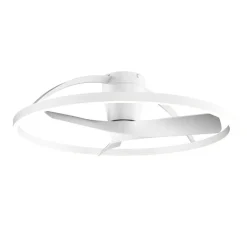 Ventilatori Da Soffitto-Selezionato da Mazzolaluce Plafoniera con ventilatore bianco 13mq led cct motore inverter