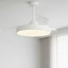 Ventilatori Da Soffitto-Selezionato da Mazzolaluce Plafoniera con ventilatore bianca pale richiudibile 20mq led cct app