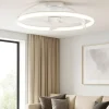 Ventilatori Da Soffitto-Selezionato da Mazzolaluce Plafoniera con ventilatore da soffitto bianco moderno 20mq con telecomando