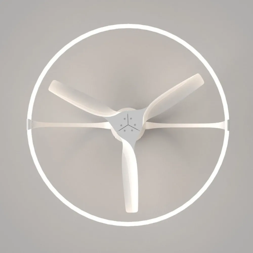 Ventilatori Da Soffitto-Selezionato da Mazzolaluce Plafoniera con ventilatore da soffitto bianco moderno 20mq con telecomando