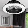 Ventilatori Da Soffitto-Selezionato da Mazzolaluce Plafoniera con ventilatore da soffitto nero 13mq con telecomando