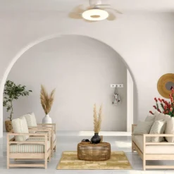 Ventilatori Da Soffitto-Selezionato da Mazzolaluce Plafoniera con ventilatore da soffitto con luce 13 mq con telecomando