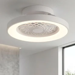 Ventilatori Da Soffitto-Selezionato da Mazzolaluce Plafoniera con ventilatore led cct bianco stanza 13mq con telecomando