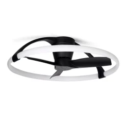 Ventilatori Da Soffitto-Selezionato da Mazzolaluce Plafoniera con ventilatore nero con luce led e telecomando