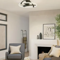 Ventilatori Da Soffitto-Selezionato da Mazzolaluce Plafoniera con ventilatore nero con luce led e telecomando