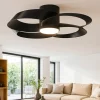 Ventilatori Da Soffitto-Selezionato da Mazzolaluce Plafoniera con ventilatore nero con luce telecomando 13mq