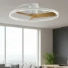 Ventilatori Da Soffitto-Selezionato da Mazzolaluce Plafoniera con ventilatore stanza 13mq bianco e legno led cct dimmerabile con telecomando