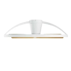 Ventilatori Da Soffitto-Selezionato da Mazzolaluce Plafoniera con ventilatore stanza 13mq bianco e legno led cct dimmerabile con telecomando