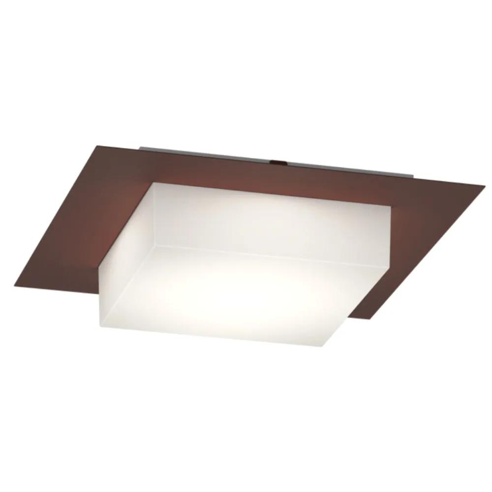 Plafoniere Da Esterno-Top Light Plafoniera corten da esterno quadrata miami ip54